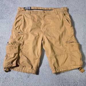 Jordan Craig Mens 36 Cargo Shorts Tan Khaki Cotton Utility Multi Pocket 4454
